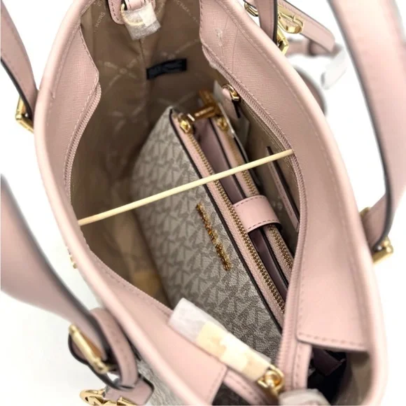 Michael Kors Jet Set Travel Extra-Small Top-Zip Tote Bag & Double Zip Wallet Set